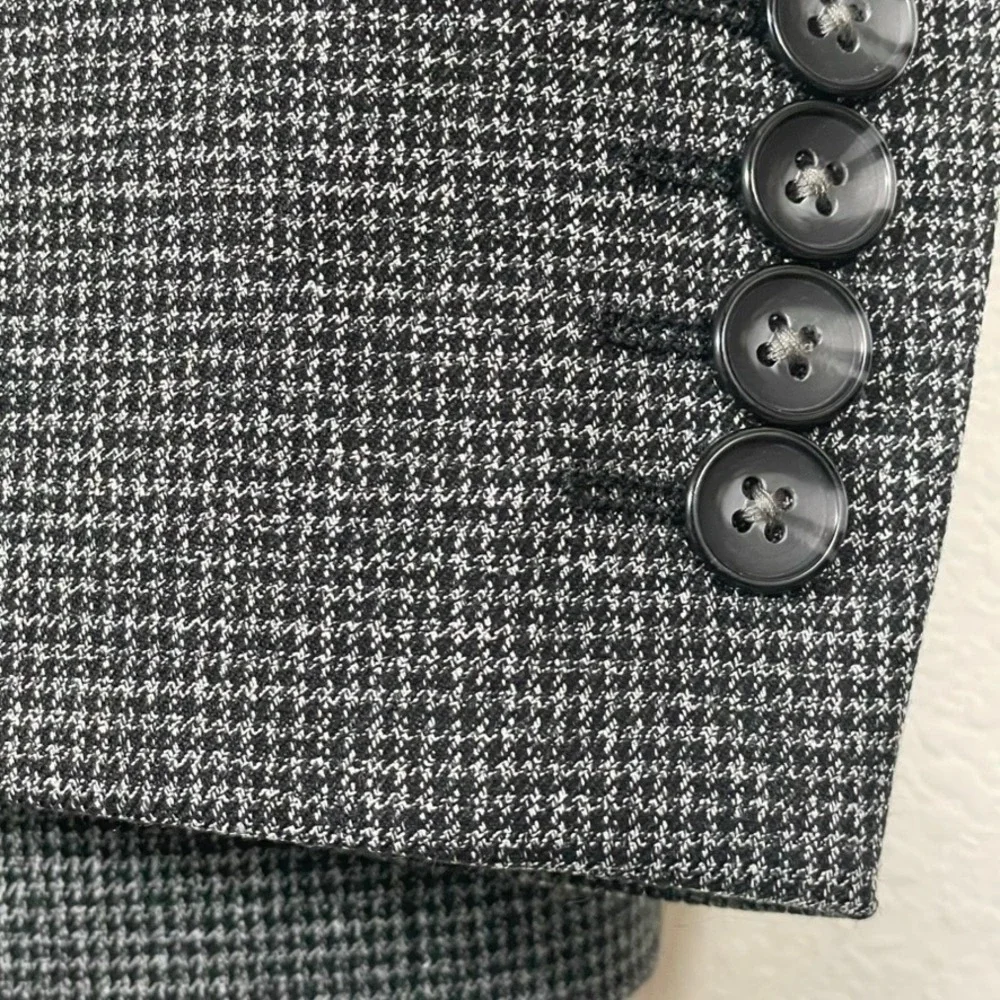 Murano Blazer Mens 2XB Grey Houndstooth Excellent Dinosaur Lining Sport Coat